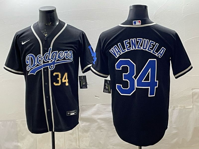 2026 Men Nike Los Angeles Dodgers #34 Valenzuela Black Game MLB Jersey 002->denver broncos->NFL Jersey